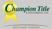 Champion Title & Settlements
